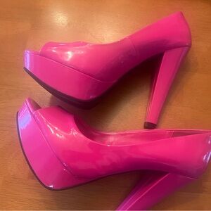 Beautiful Hot pink stilettos worn only twice perfect for a night out!